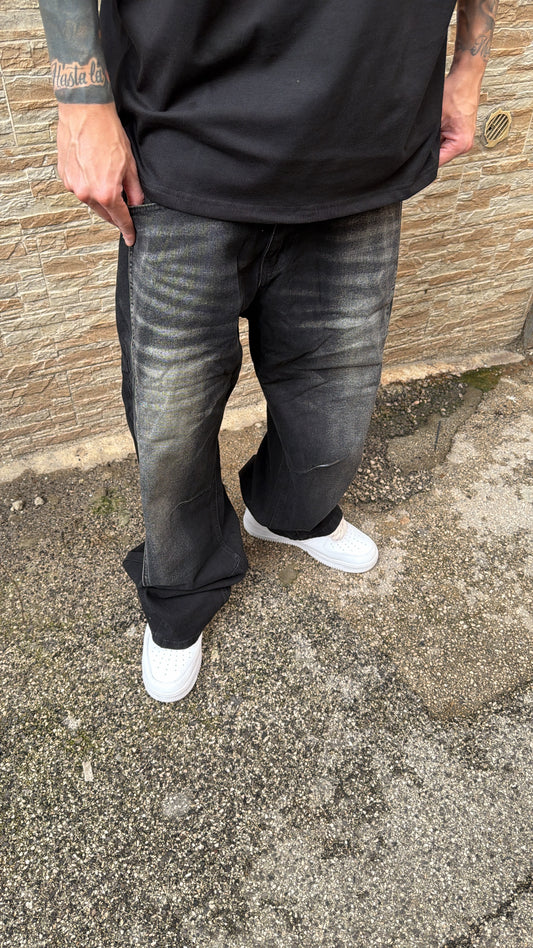Jeans Baggy Nero Luce