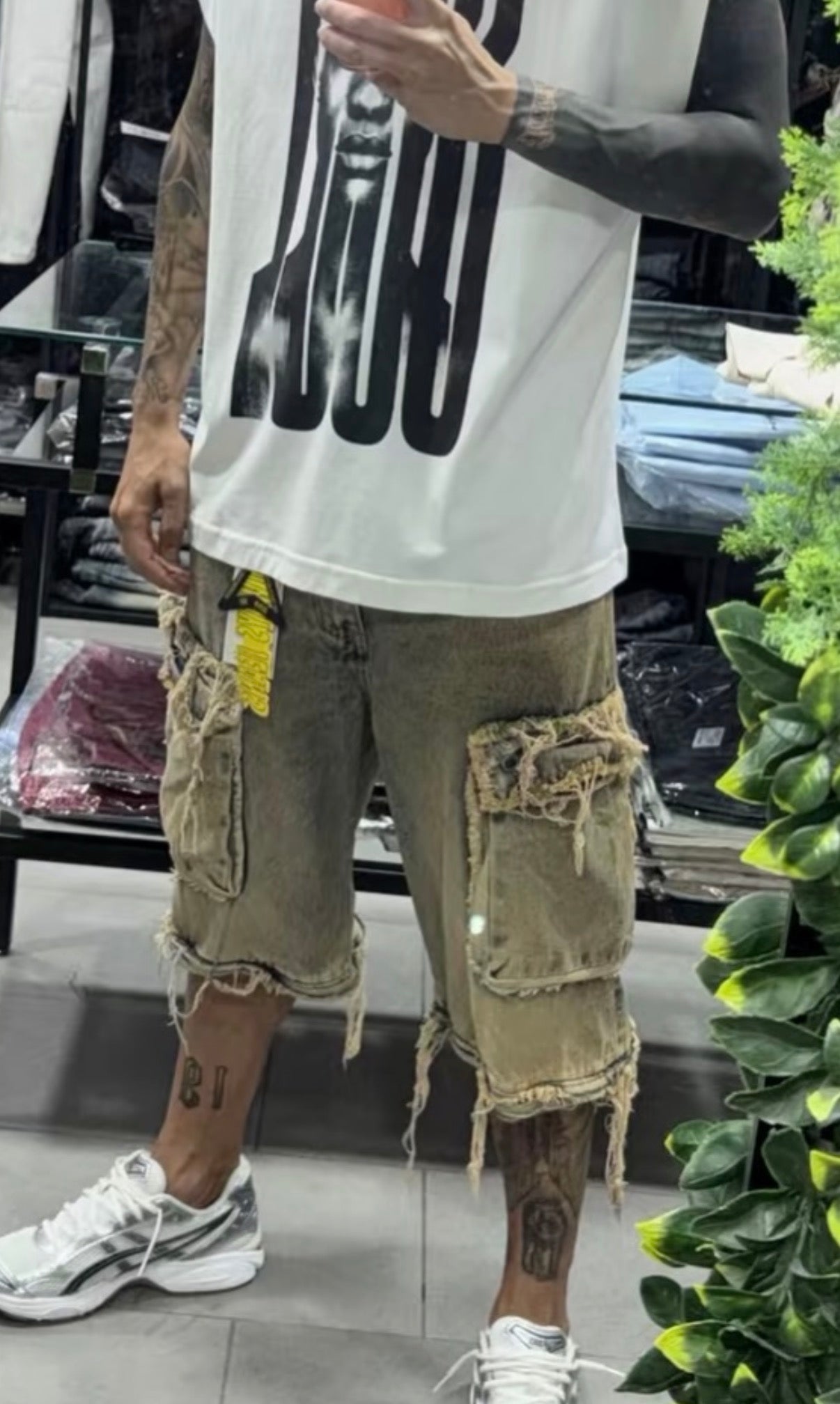SHORT JEANS YELLOW