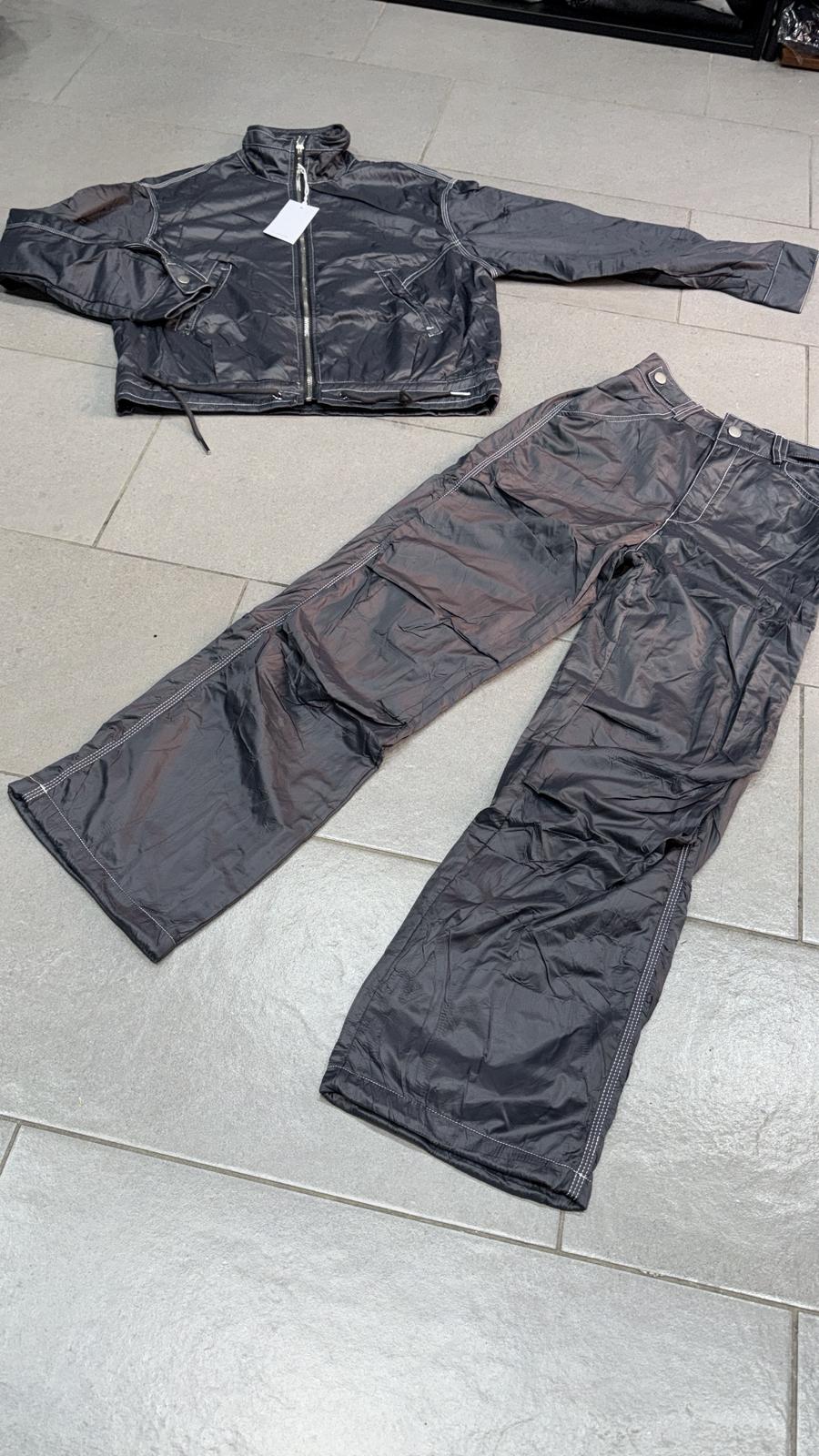 cordinato lucido blu notte