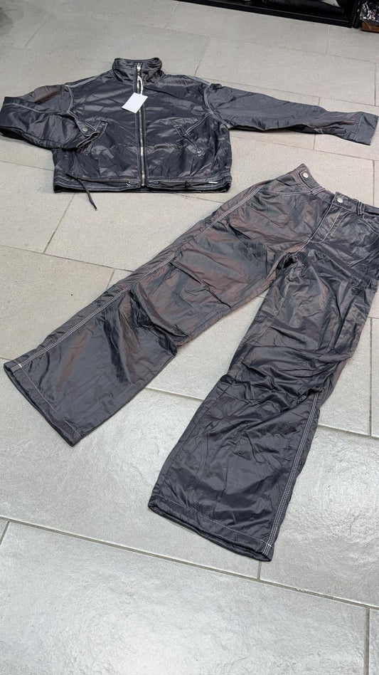 cordinato lucido blu notte