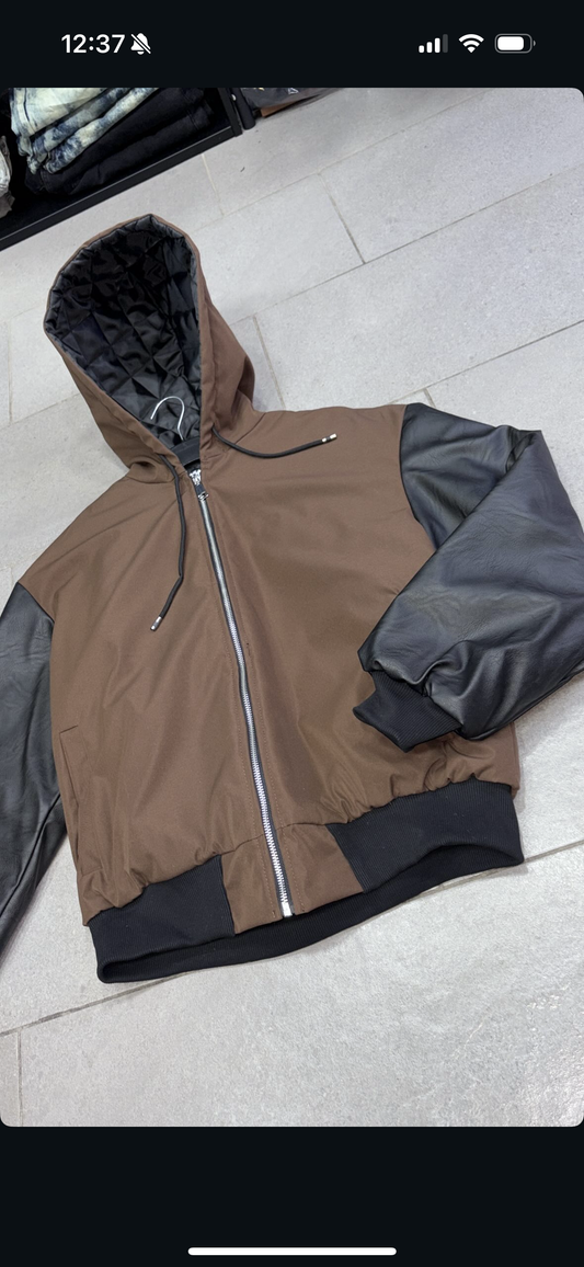 Jacket stoffa/ecopelle