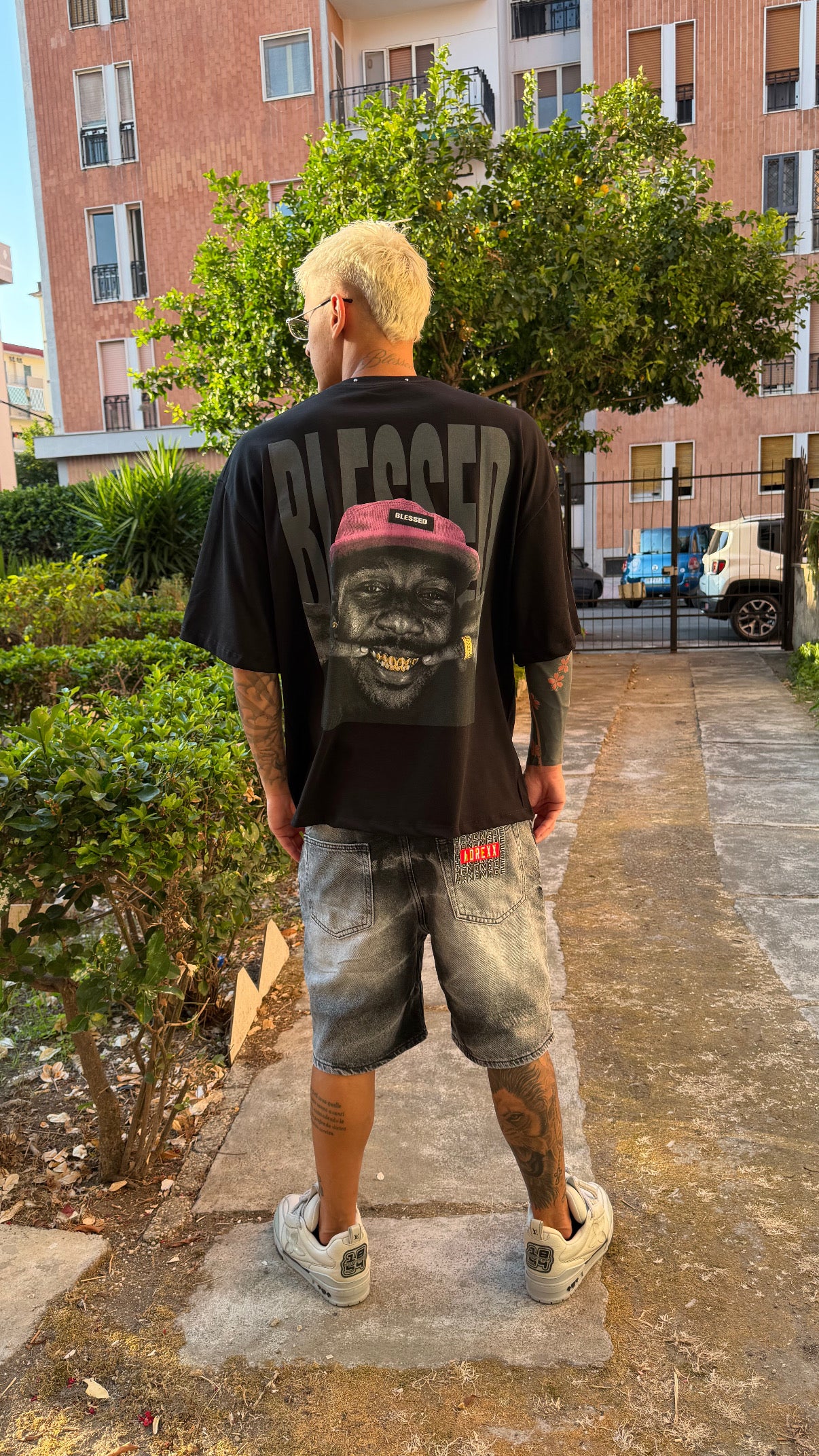T-SHIRT BLESSED PAPER black