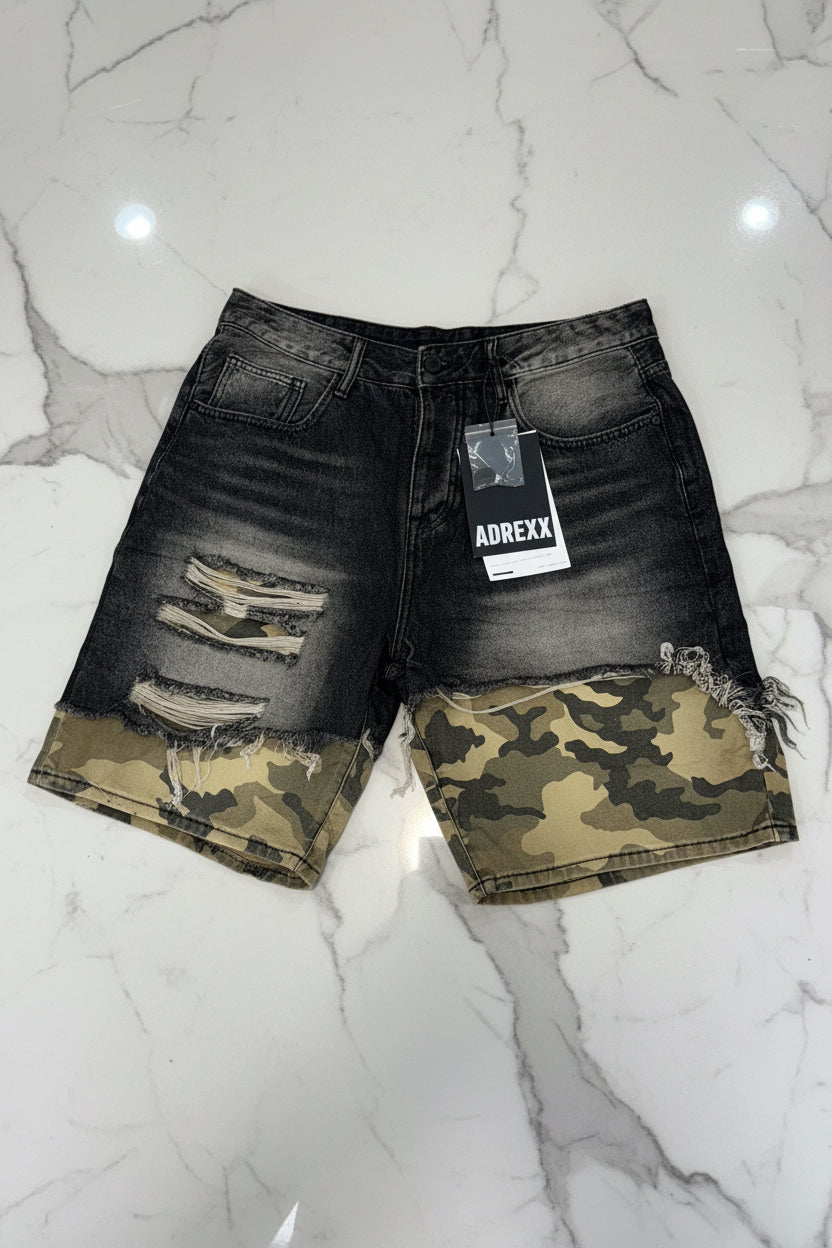 SHORT MEZZO MIMETICO NERO