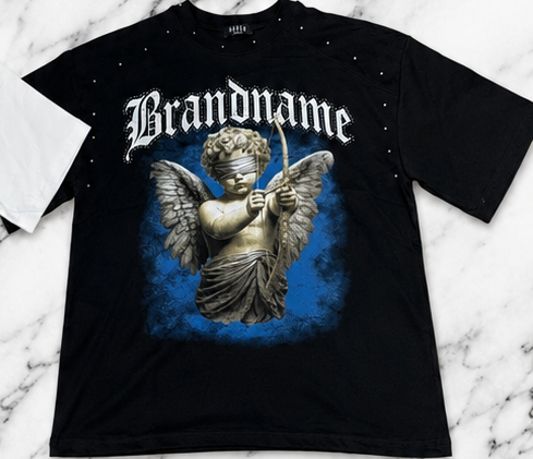 T-SHIRT PAPER ANGEL BLACK