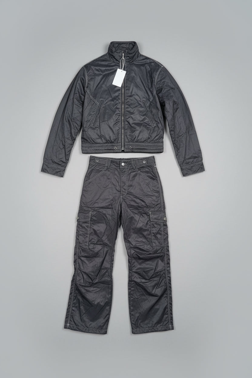 cordinato lucido blu notte