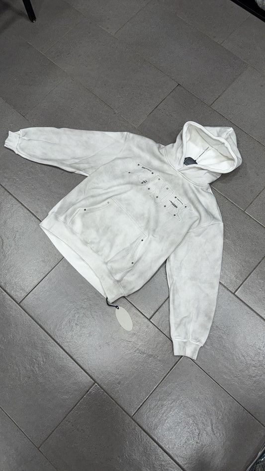 Felpa bianco effetto sporco